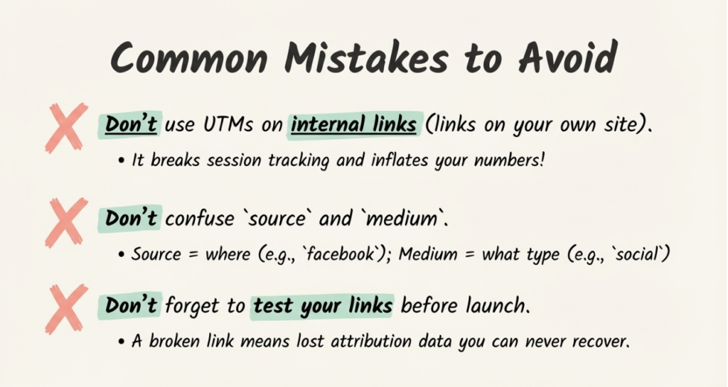 common utm tracking mistakes